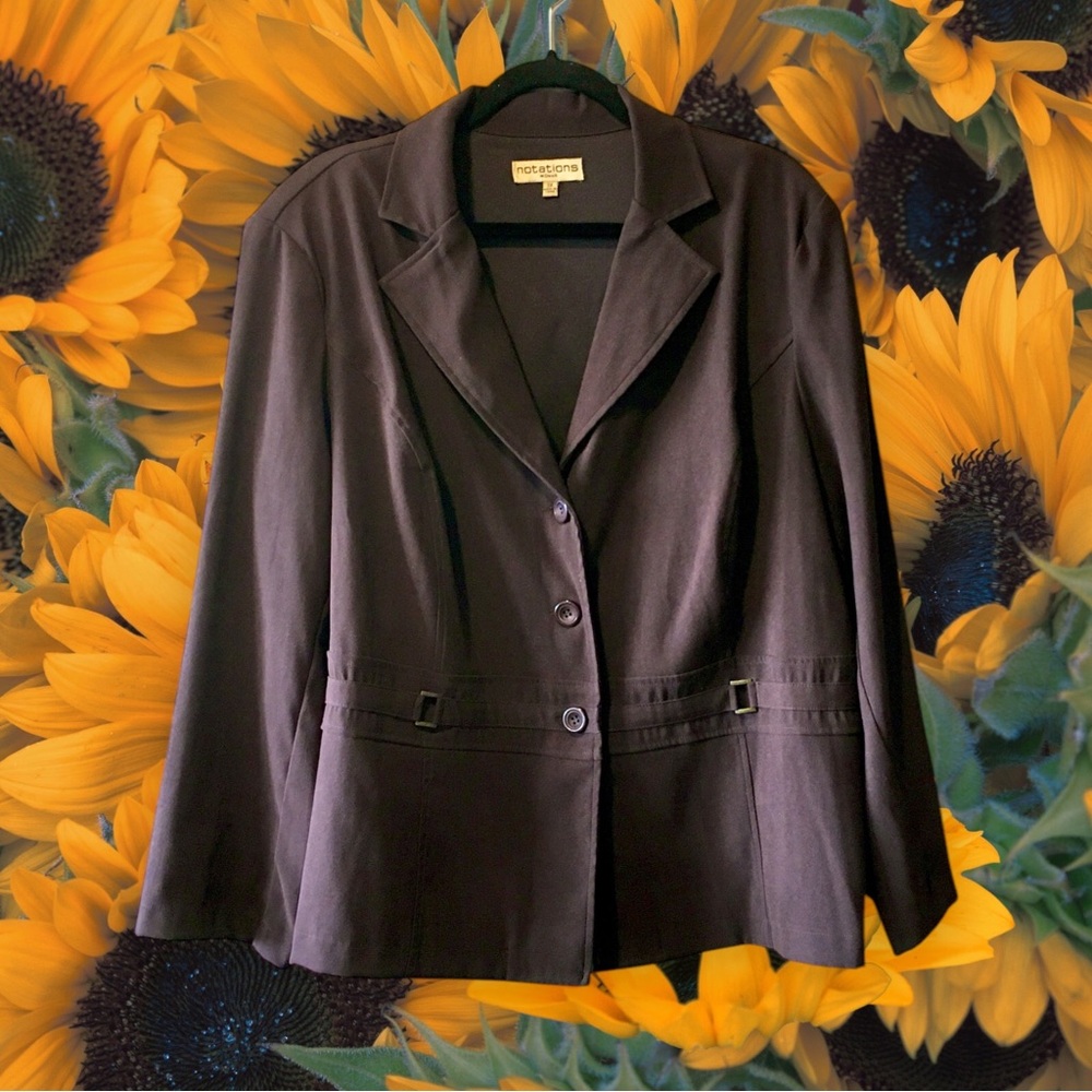 Notations Dark Brown Blazer Jacket